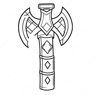 Minecraft Axe Coloring Page 33073-26470