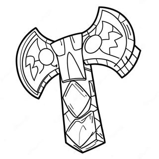 Minecraft Axe Coloring Page 33073-26472