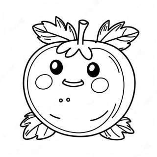 Cute Tomato Character Coloring Page 33084-26485