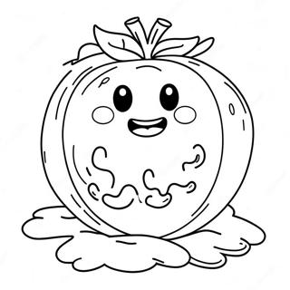 Cute Tomato Character Coloring Page 33084-26486