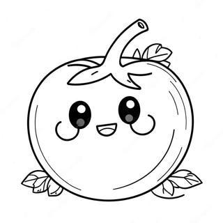 Cute Tomato Character Coloring Page 33084-26487