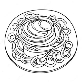 Delicious Spaghetti Coloring Page 33104-26499