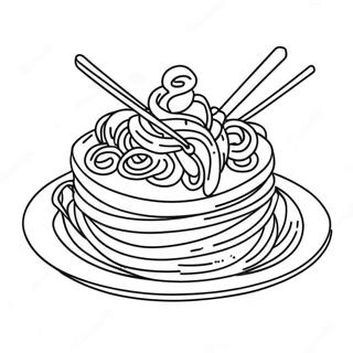 Delicious Spaghetti Coloring Page 33104-26500