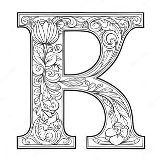 Elegant Alphabet Letters Coloring Page 33114-26505