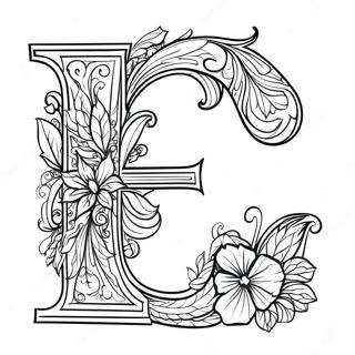 Elegant Alphabet Letters Coloring Page 33114-26508