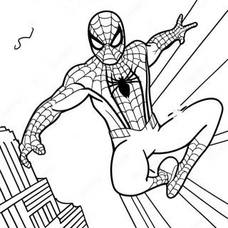 Spiderman 3 Action Pose Coloring Page 33143-26530