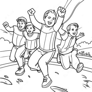 Exciting Field Day Team Relay Coloring Page 33164-26551