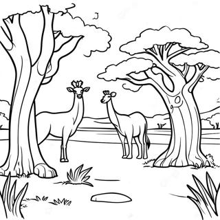 African Savanna Coloring Pages