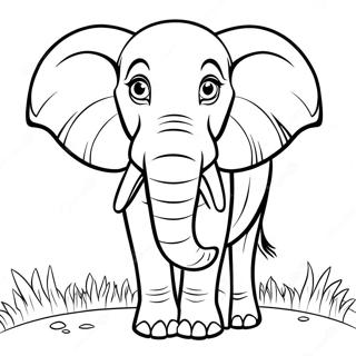 Majestic African Elephant Coloring Page 33174-26555