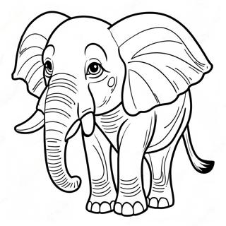 Majestic African Elephant Coloring Page 33174-26556