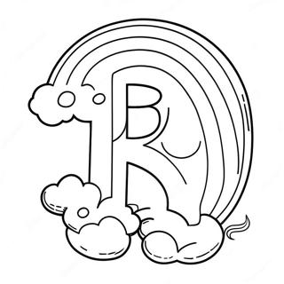 Rainbow Letter R Coloring Page 3317-2701