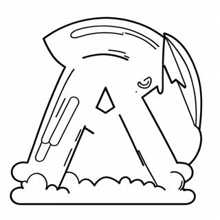 Rainbow Letter R Coloring Page 3317-2704