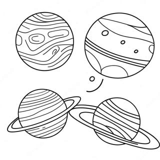 Colorful Planetary System Coloring Page 33194-26577