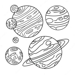 Colorful Planetary System Coloring Page 33194-26579