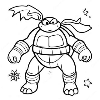 Ninja Turtle Christmas Tree Coloring Page 33213-26585