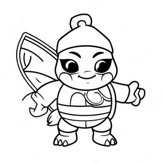 Ninja Turtle Santa Claus Coloring Page 33214-26590