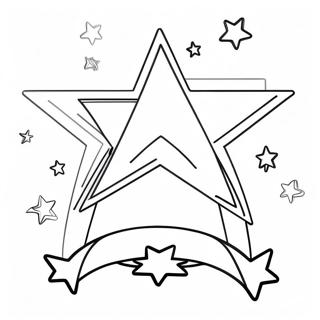 Colorful Banner With Stars Coloring Page 33224-45658