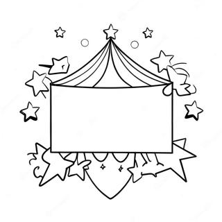 Colorful Banner With Stars Coloring Page 33224-45660