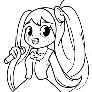 Hatsune Miku Singing Coloring Page 33234-26601