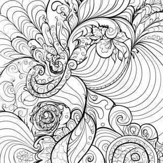 Colorful Swirling Marble Pattern Coloring Page 33244-26609