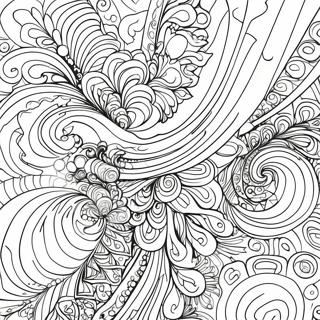 Colorful Swirling Marble Pattern Coloring Page 33244-26612