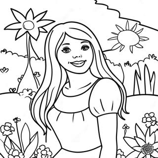 Mary Jane In A Colorful Garden Coloring Page 33253-26616