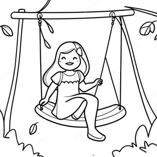 Mary Jane Swinging On A Swing Coloring Page 33254-26617