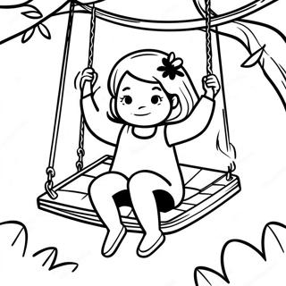 Mary Jane Swinging On A Swing Coloring Page 33254-26618