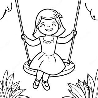 Mary Jane Swinging On A Swing Coloring Page 33254-26620