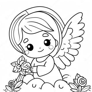 Precious Moments Angel Coloring Page 33284-26641