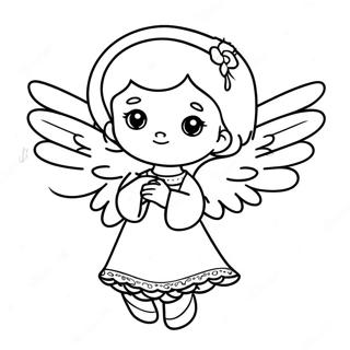 Precious Moments Angel Coloring Page 33284-26644