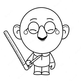 Baldi With A Ruler Coloring Page 33294-26649