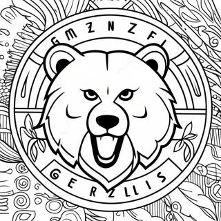 Memphis Grizzlies Logo Coloring Page 33303-26656