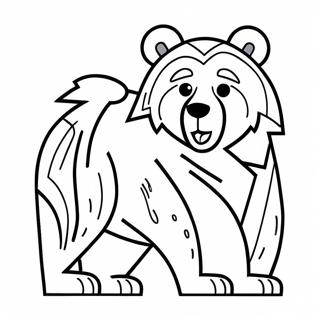 Memphis Grizzlies Bear Mascot Coloring Page 33304-26657