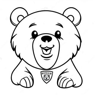 Memphis Grizzlies Bear Mascot Coloring Page 33304-26659