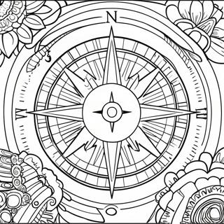 Compass Coloring Pages