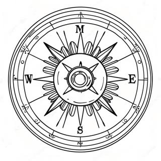 Vintage Compass Coloring Page 33314-26665