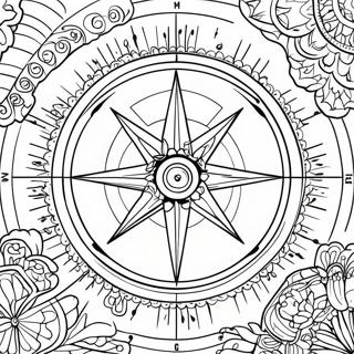 Vintage Compass Coloring Page 33314-26666