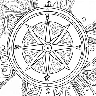 Vintage Compass Coloring Page 33314-26667