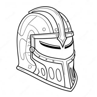 Colorful Knight Helmet Coloring Page 33324-26670