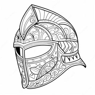 Colorful Knight Helmet Coloring Page 33324-26672