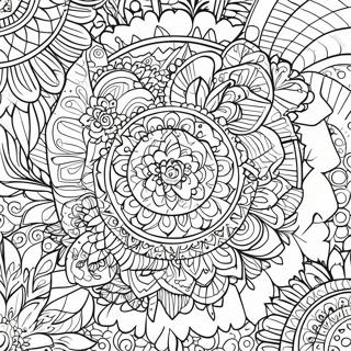 Gypsy Boho Mandala Coloring Page 33333-26684