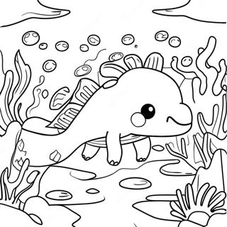 Minecraft Axolotl Coloring Pages