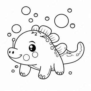 Cute Minecraft Axolotl With Bubbles Coloring Page 33344-26692