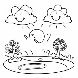 Sunny Day Water Cycle Coloring Page 33354-26699