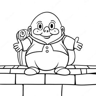 Humpty Dumpty Sitting On A Wall Coloring Page 33393-26725