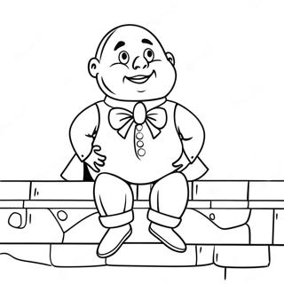 Humpty Dumpty Sitting On A Wall Coloring Page 33393-26727