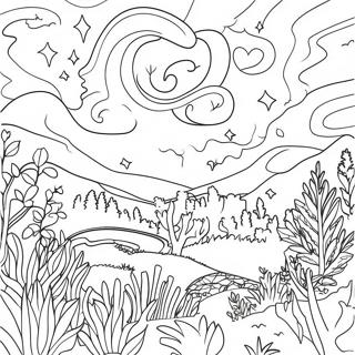 Starry Night Coloring Page 33414-26743