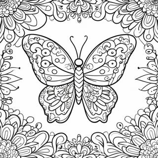 Symmetry Butterfly Coloring Page 33423-26746