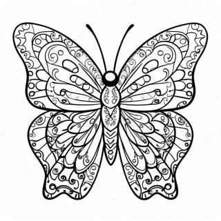 Symmetry Butterfly Coloring Page 33423-26748